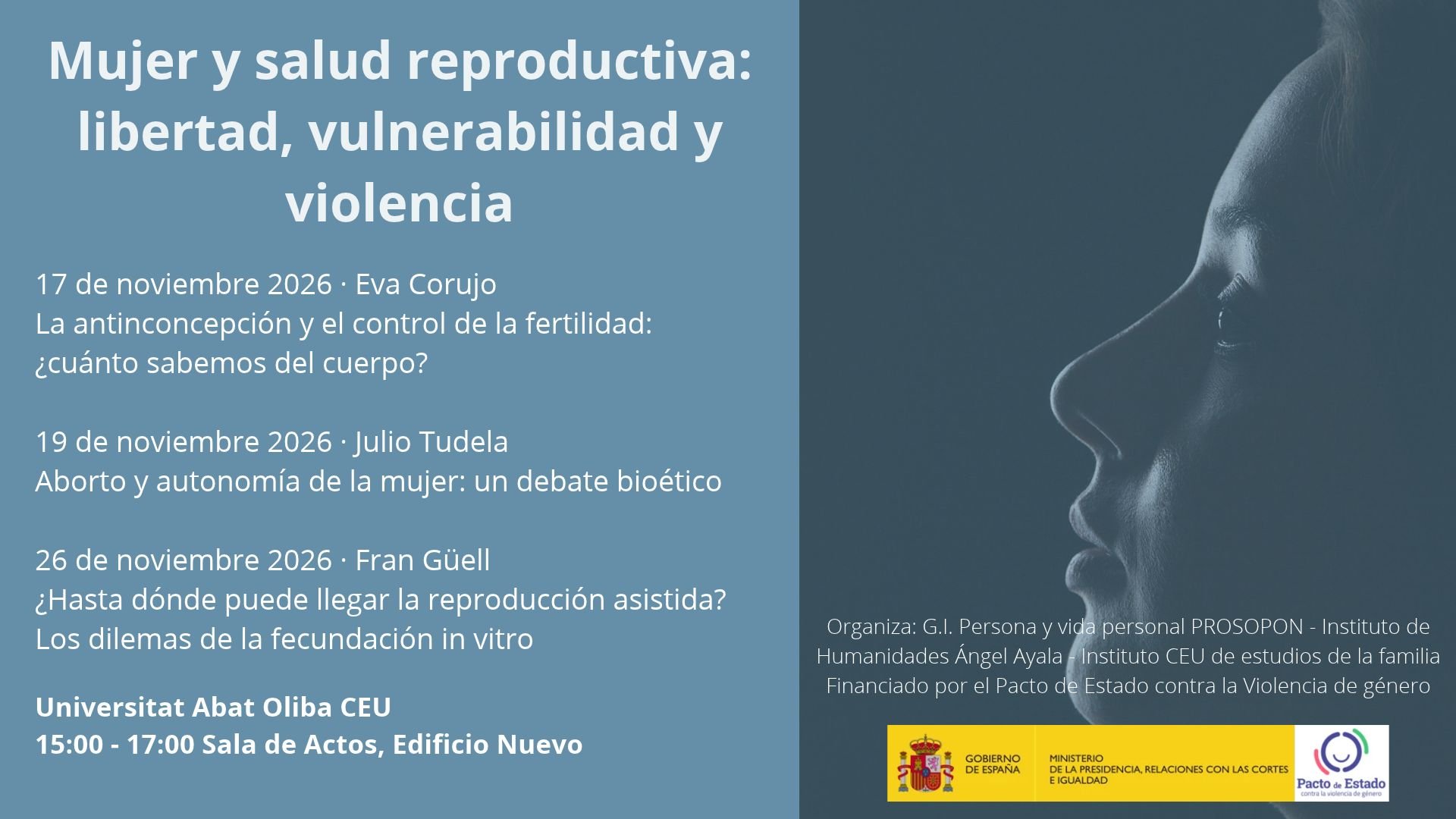 Seminario «Mujer y salud reproductiva: libertad, vulnerabilidad y violencia»